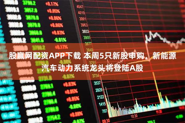 股赢网配资APP下载 本周5只新股申购，新能源汽车动力系统龙头将登陆A股